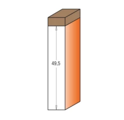Fraise à Affleurer CMT à Plaquettes - Diamètre 19 Mm - Hauteur 49.5 Mm - Queue De 12 Mm Avec Roulement -Elbe Soldes Magasin Sans titre big
