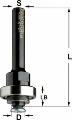 Arbre Porte Fraise CMT 823 Longueur 61 Mm - Queue De 8 Mm Avec Roulement