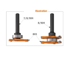 Arbre Porte Fraise CMT 823 Longueur 55 Mm - Queue De 6 Mm Avec Roulement -Elbe Soldes Magasin ensemble fraise disque big