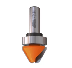 Fraise CMT à Rainurer En V 60° - Diamètre 28 Mm - Queue De 12 Mm Avec Roulement
