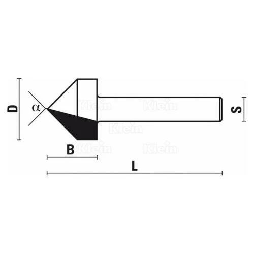Fraise à Rainurer En V 90° - Diamètre 25,4 Mm - Queue De 8 Mm 4 Fraise à Rainurer En V 90° - Diamètre 25,4 Mm - Queue De 8 Mm – Image 2