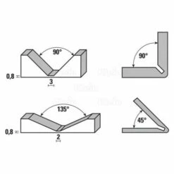 Fraise Pour Alucobond 90° - Queue De 8 Mm 7 Fraise Pour Alucobond 90° - Queue De 8 Mm -Elbe Soldes Magasin fraises hw pour l usinage de alucobond z2 2 big 1