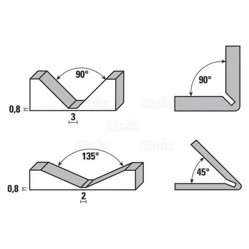 Fraise Pour Alucobond 135° - Queue De 8 Mm 5 Fraise Pour Alucobond 135° - Queue De 8 Mm – Image 3