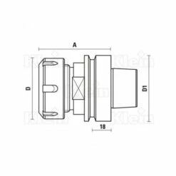 Mandrin HSK63F ER40 (Ø2-30mm) -Elbe Soldes Magasin porte outils cone hsk type f CNC big 4